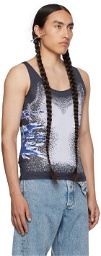 Y/Project Black Whisker Print Tank Top