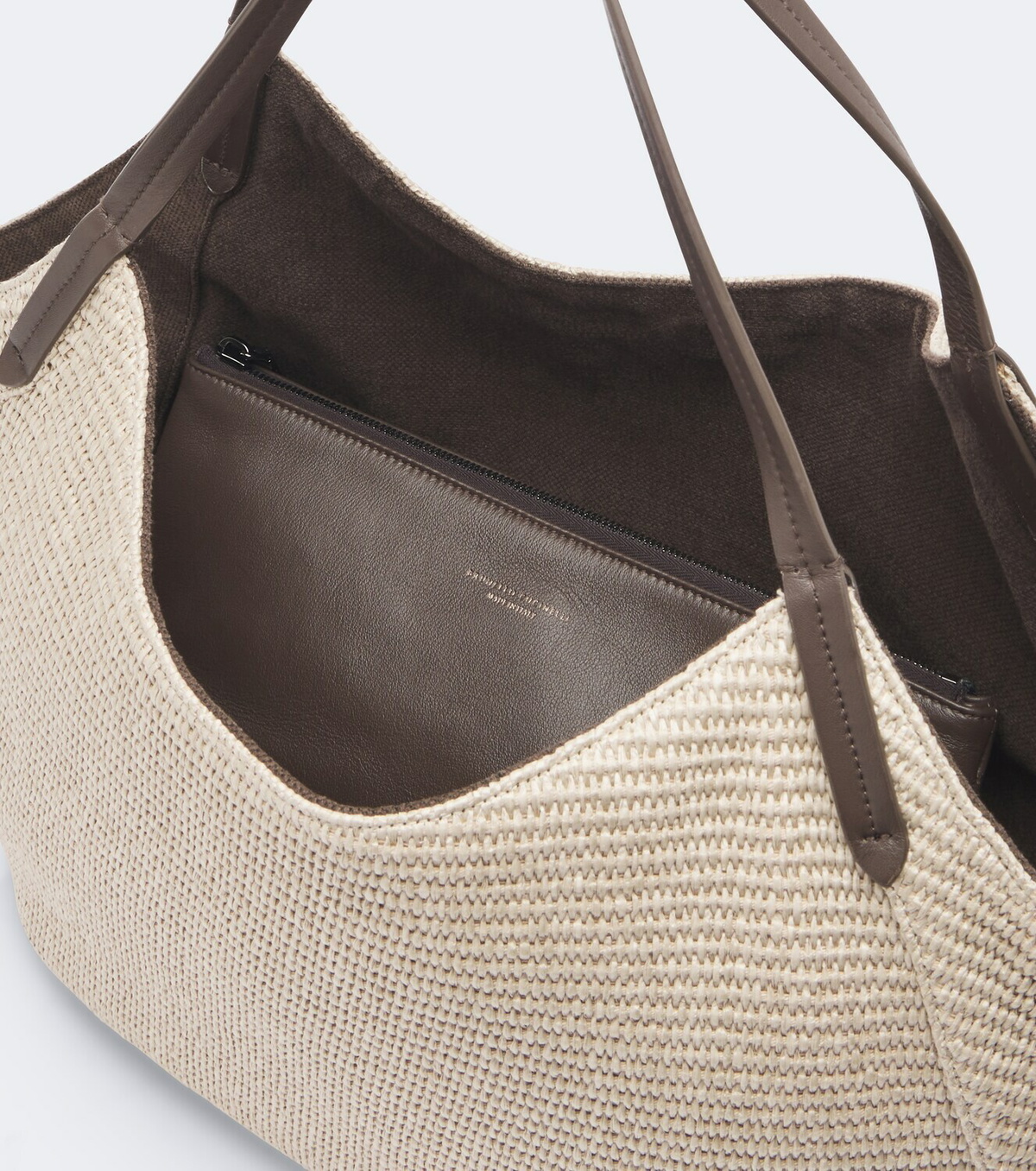 Brunello Cucinelli Reversible raffia-effect shopper