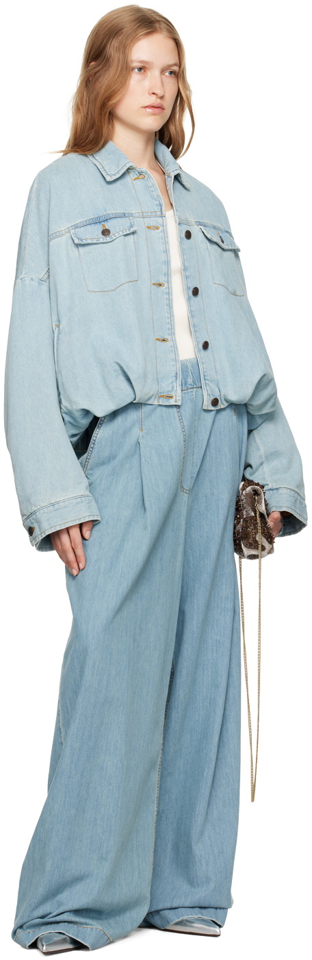 Dries Van Noten Blue Round Denim Jacket Dries Van Noten