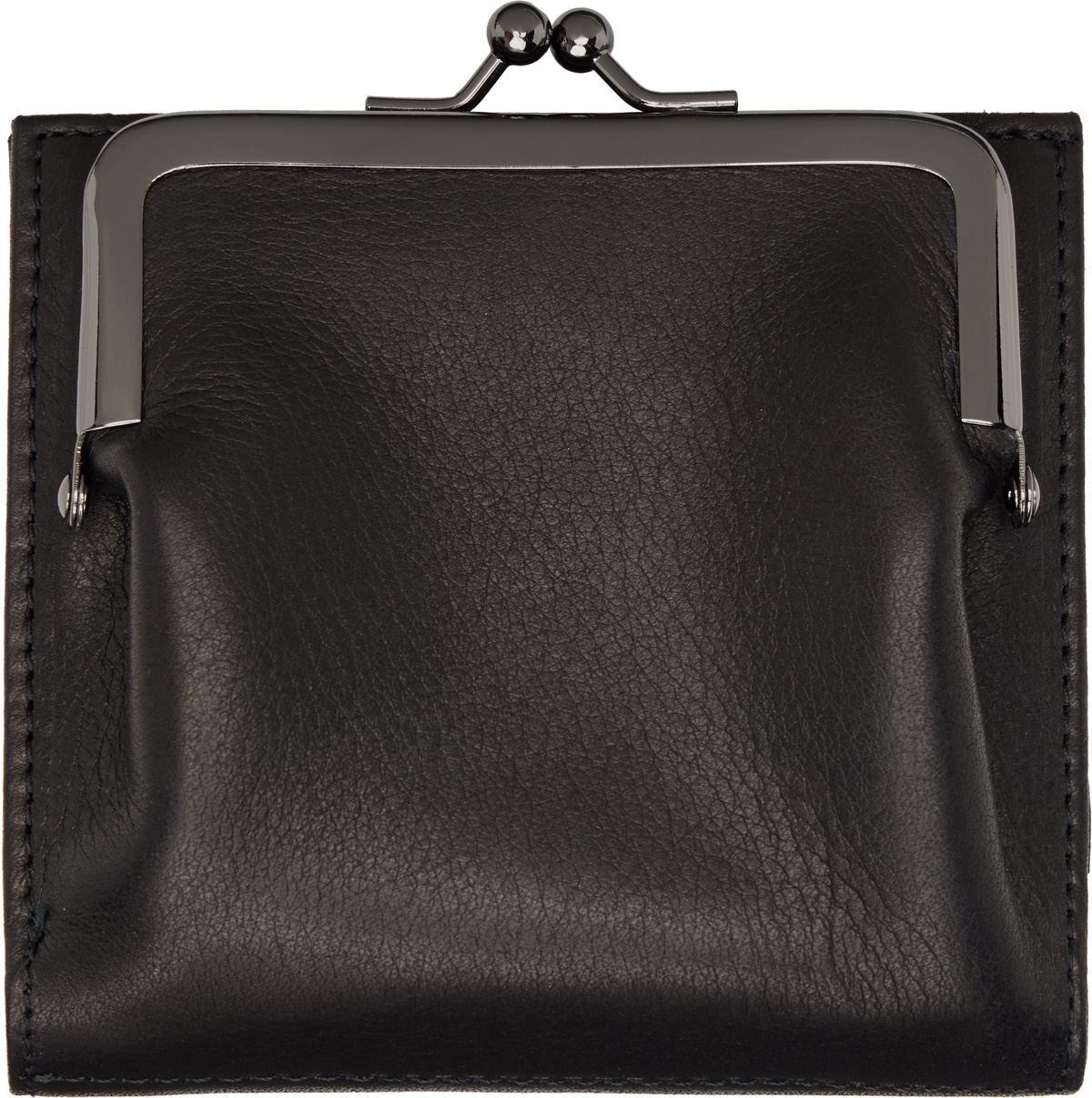 折りたたみ財布 DISCORD YOHJI YAMAMOTO CLASP POKET WALLET M Yohji Yamamoto Black discord Clasp Wallet Yohji Yamamoto