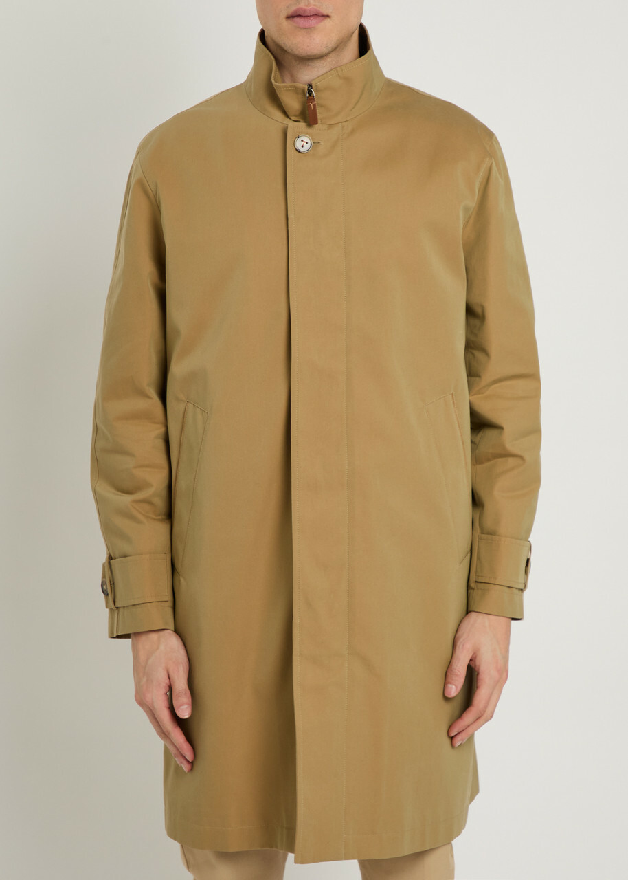Tods Cotton Trench Coat Beige