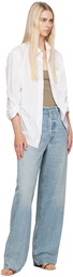 Citizens of Humanity Blue Ayla Baggy Cuffed Crop Jeans