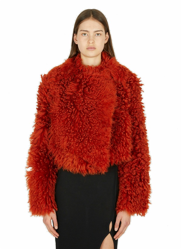 Photo: Shearling Jacket in Red