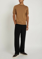 Aurélien Knit Merino Wool T-shirt Caramel