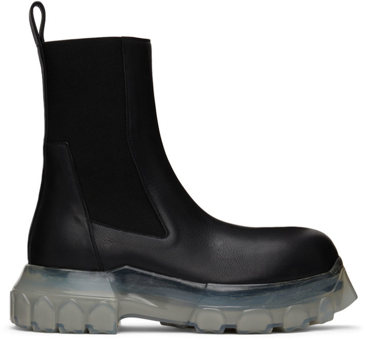 Photo: Rick Owens Black & Transparent Beatle Bozo Tractor Boots