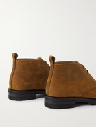 Manolo Blahnik - Poleis Waxed-Suede Chukka Boots - Brown