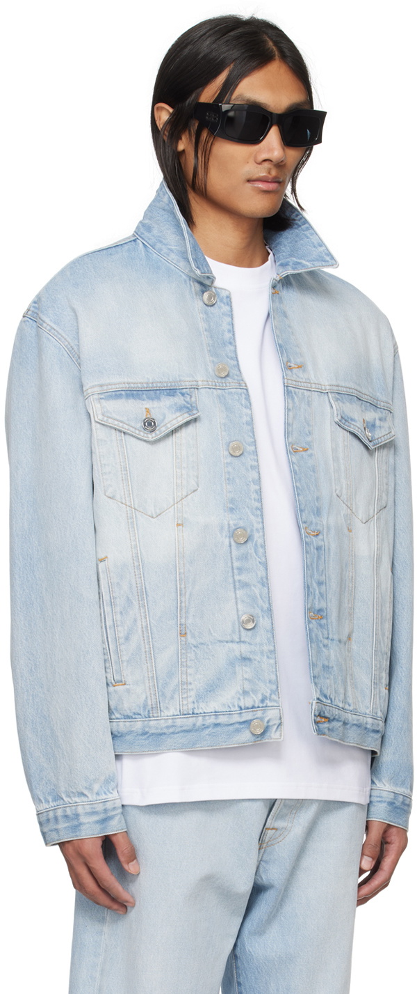 VTMNTS Blue Embroidered Denim Jacket VTMNTS