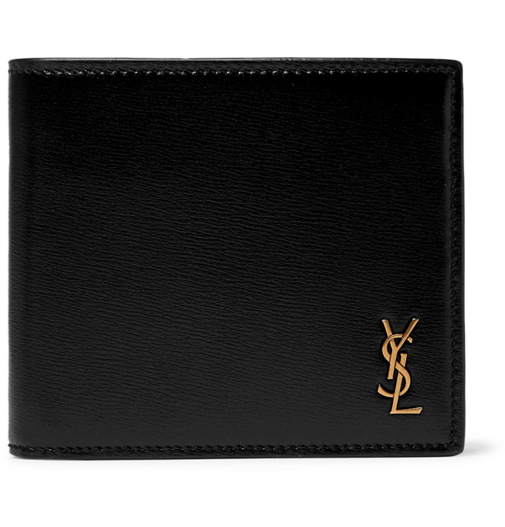 Photo: SAINT LAURENT - Logo-Embellished Leather Billfold Wallet - Black