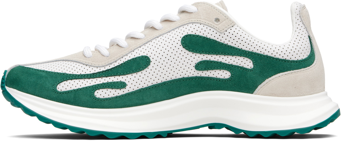 Casablanca White & Green Stade Sneakers