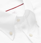 Brunello Cucinelli - Slim-Fit Button-Down Collar Cotton-Poplin Shirt - Men - White