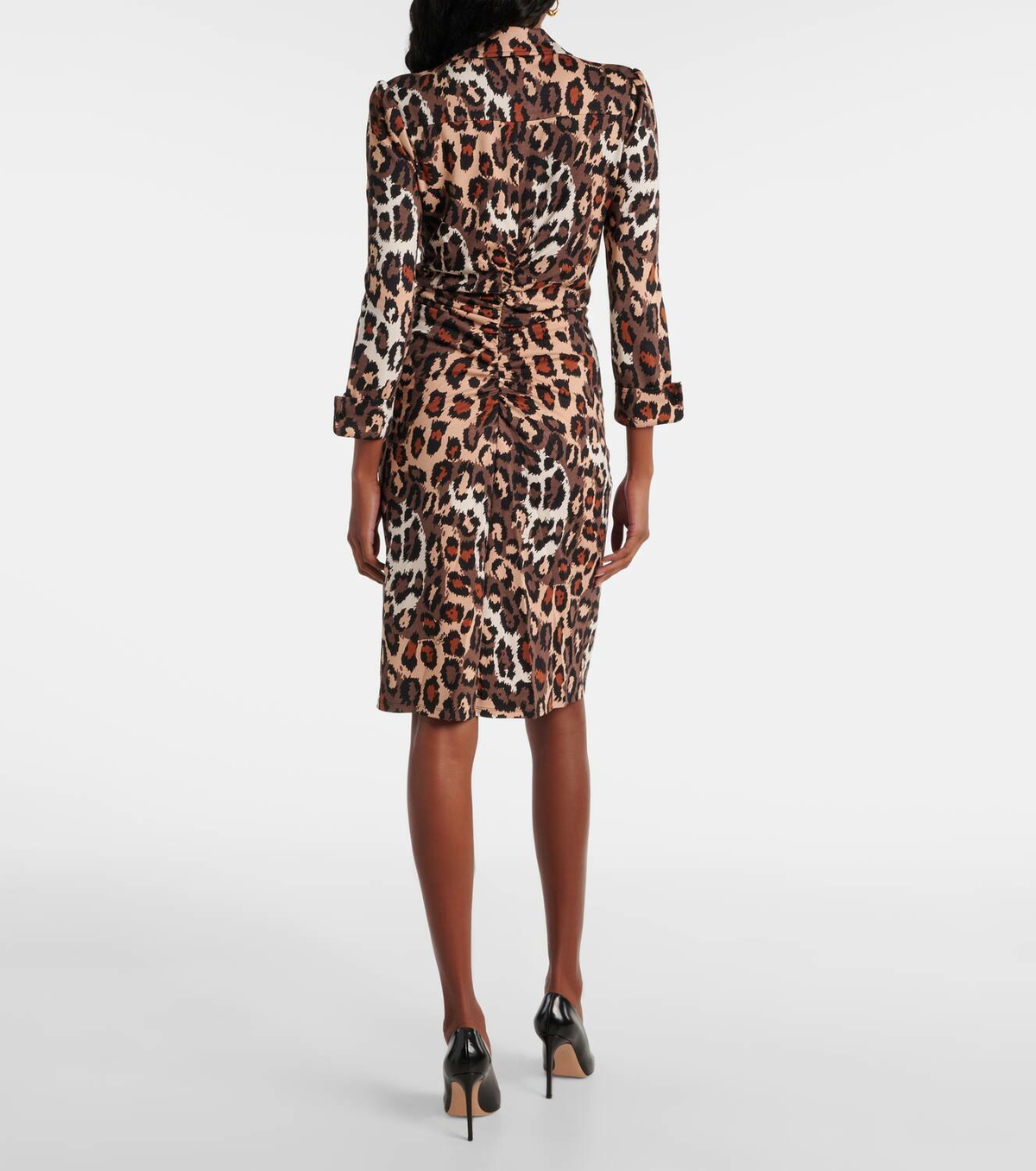 Diane von Furstenberg Sheska leopard-print midi dress