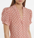 Caroline Constas Bel polka-dot silk crêpe maxi dress