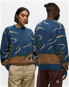The New Originals Camping Knit Crewneck Blue/Brown - Mens - Pullovers