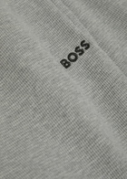 Boss Logo-embroidered Waffle Cotton-blend Shorts Grey