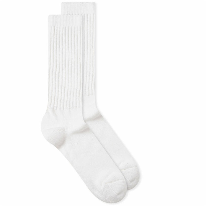 Photo: Anonymous Ism Tack Rib Crew Sock in Ivory