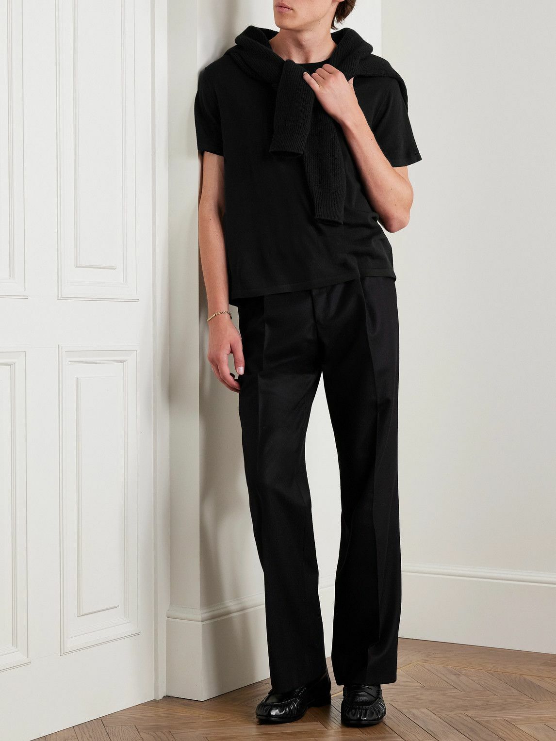 Nili Lotan - Draven Wool T-Shirt - Black