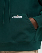 Carhartt WIP Hooded Label Script Sweat Green Mens Hoody
