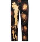 424 - Distressed Bleached Denim Jeans - Black