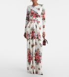 Dolce&Gabbana Floral silk-blend charmeuse gown