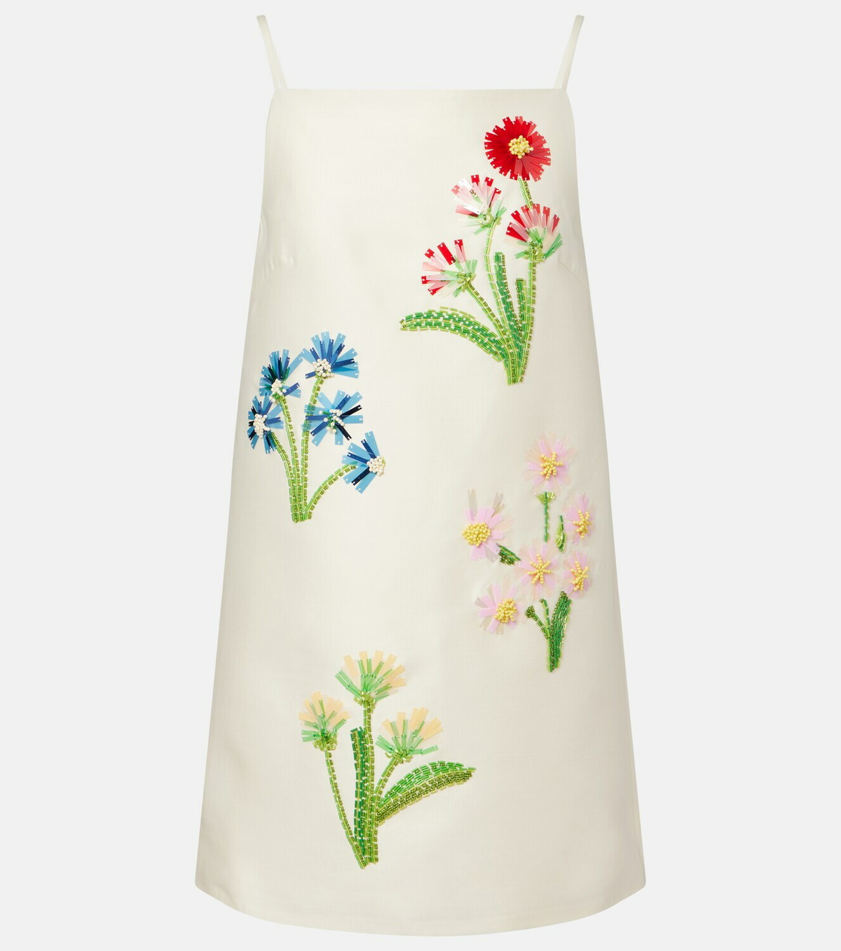Leo Lin Leia embellished wool and silk minidress
