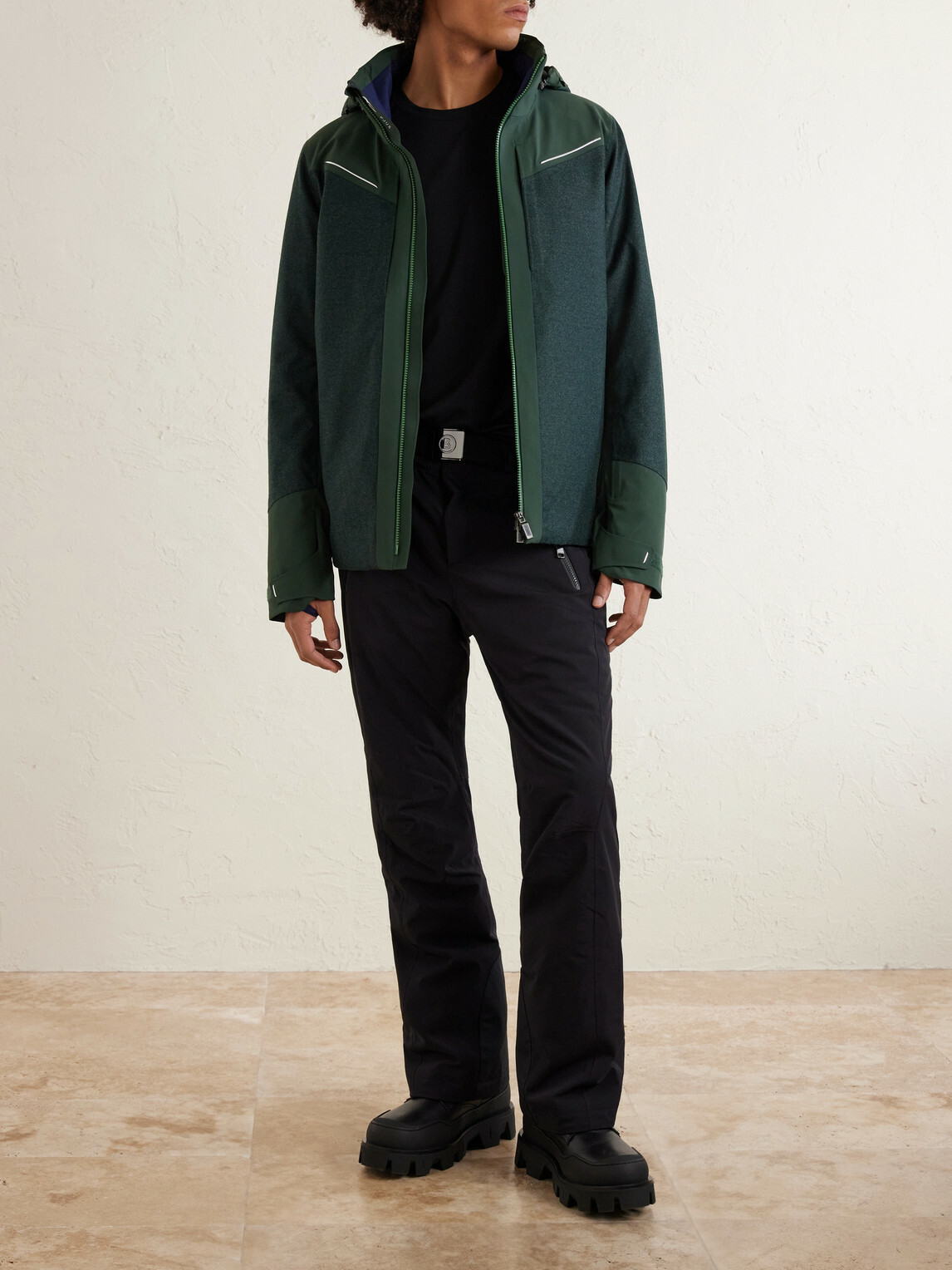 Kjus - Frostline Padded Shell-Trimmed Wool Hooded Down Jacket - Green