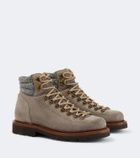 Brunello Cucinelli Suede lace-up boots