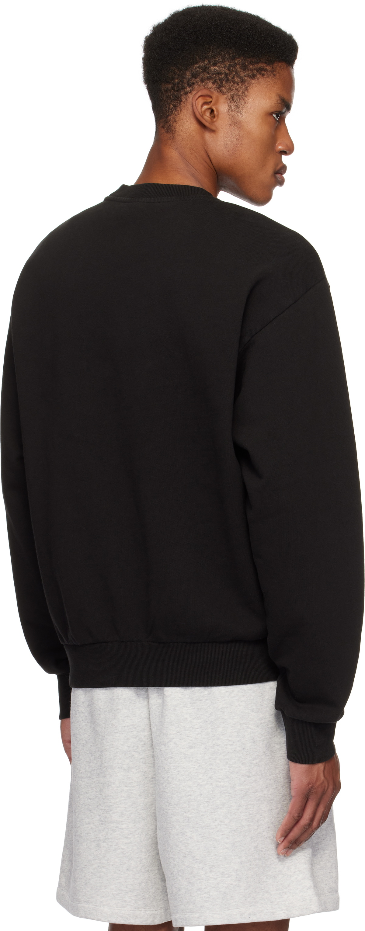 SKIMS Black Terry Classic Crewneck Sweatshirt