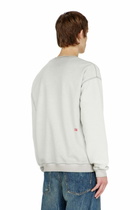 Diesel Sweatshirt with dévoré print - Sweaters Mens in Grey