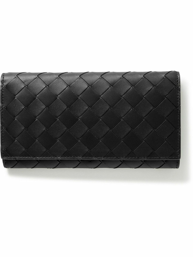 Photo: Bottega Veneta - Intrecciato Leather Wallet - Black