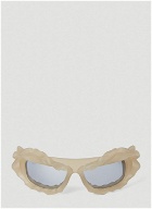 Sculpted Sunglasses in Beige