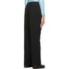 Raf Simons Navy Wool Wide-Leg Trousers