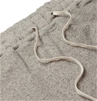 Secondskin - Slim-Fit Tapered Mélange Loopback Cotton-Jersey Sweatpants - Gray