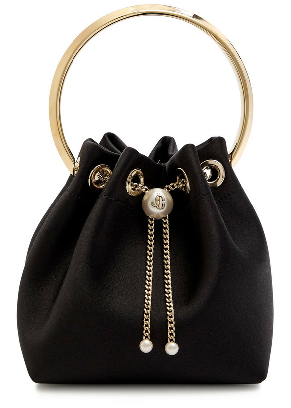 Photo: Jimmy Choo Bon Bon Satin Bucket bag - Black - One Size