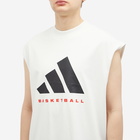 Adidas Men's Basketball Sleeveless T-Shirt in Cloud White F18