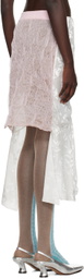 Julie Kegels SSENSE Exclusive White & Pink Sade Midi Skirt