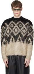 Acne Studios Black Metallic Knit Sweater