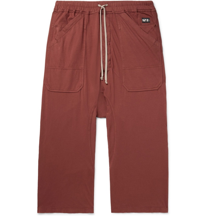 Photo: DRKSHDW BY RICK OWENS - Cotton-Jersey Cargo Trousers - Red