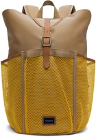 nanamica Beige & Yellow Water-Repellent Backpack