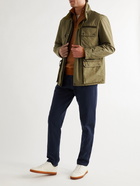 Ermenegildo Zegna - Suede-Trimmed Cotton-Blend Canvas Field Jacket - Brown