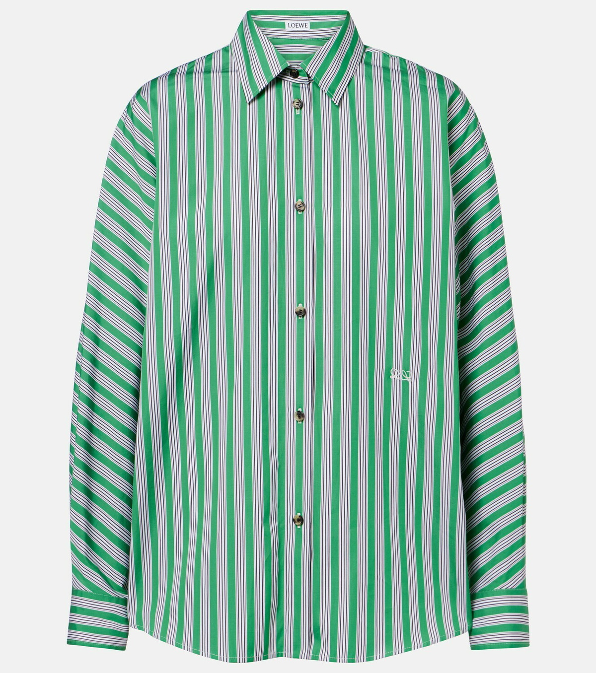 Loewe Double L striped cotton poplin shirt