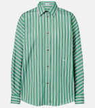 Loewe Double L striped cotton poplin shirt