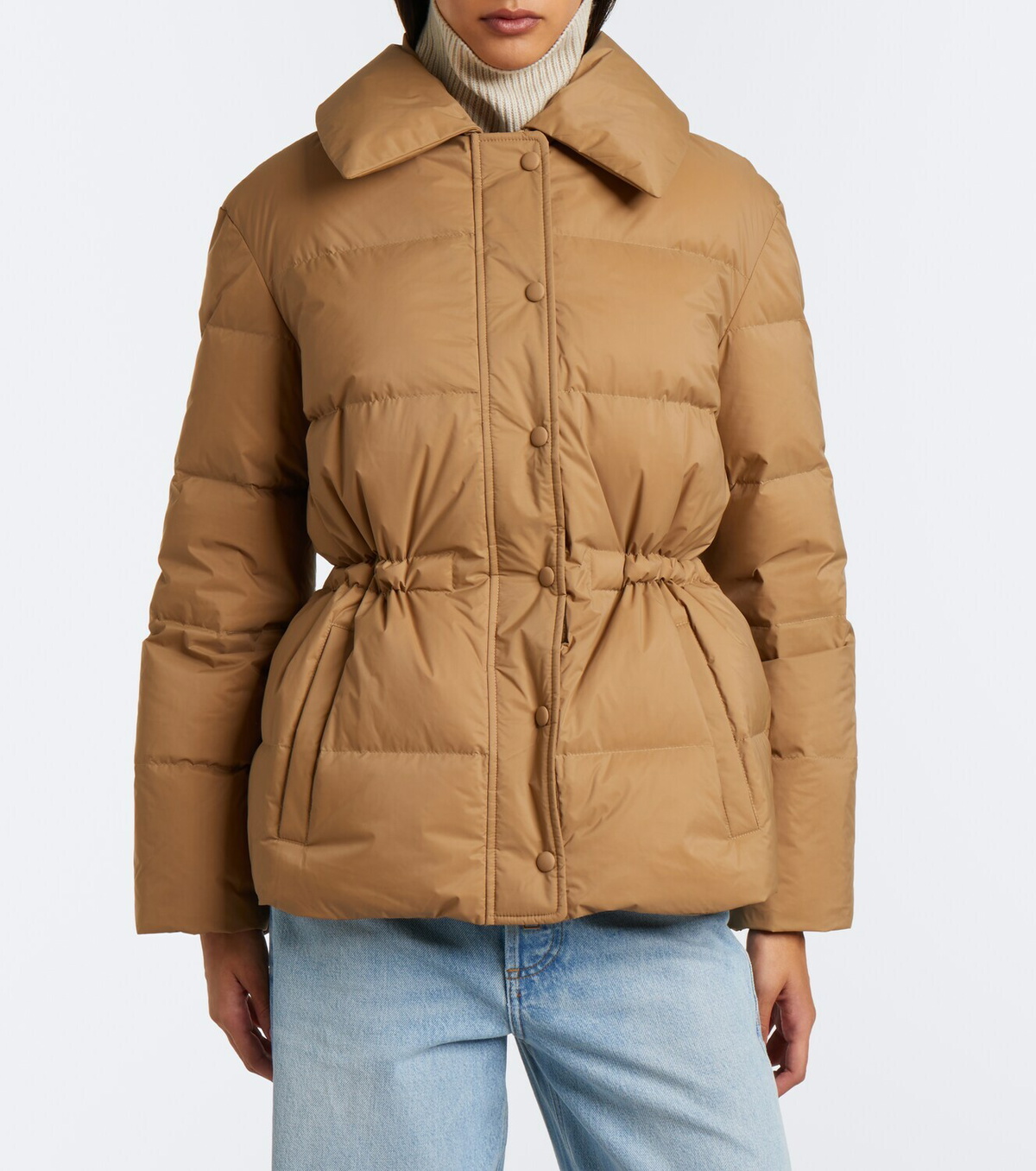 Yves Salomon Shearling-trimmed down jacket