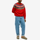 Howlin by Morrison Men's Howlin' Living In The Light Fairisle Knit in Flaming Red