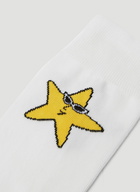 Star Socks in White