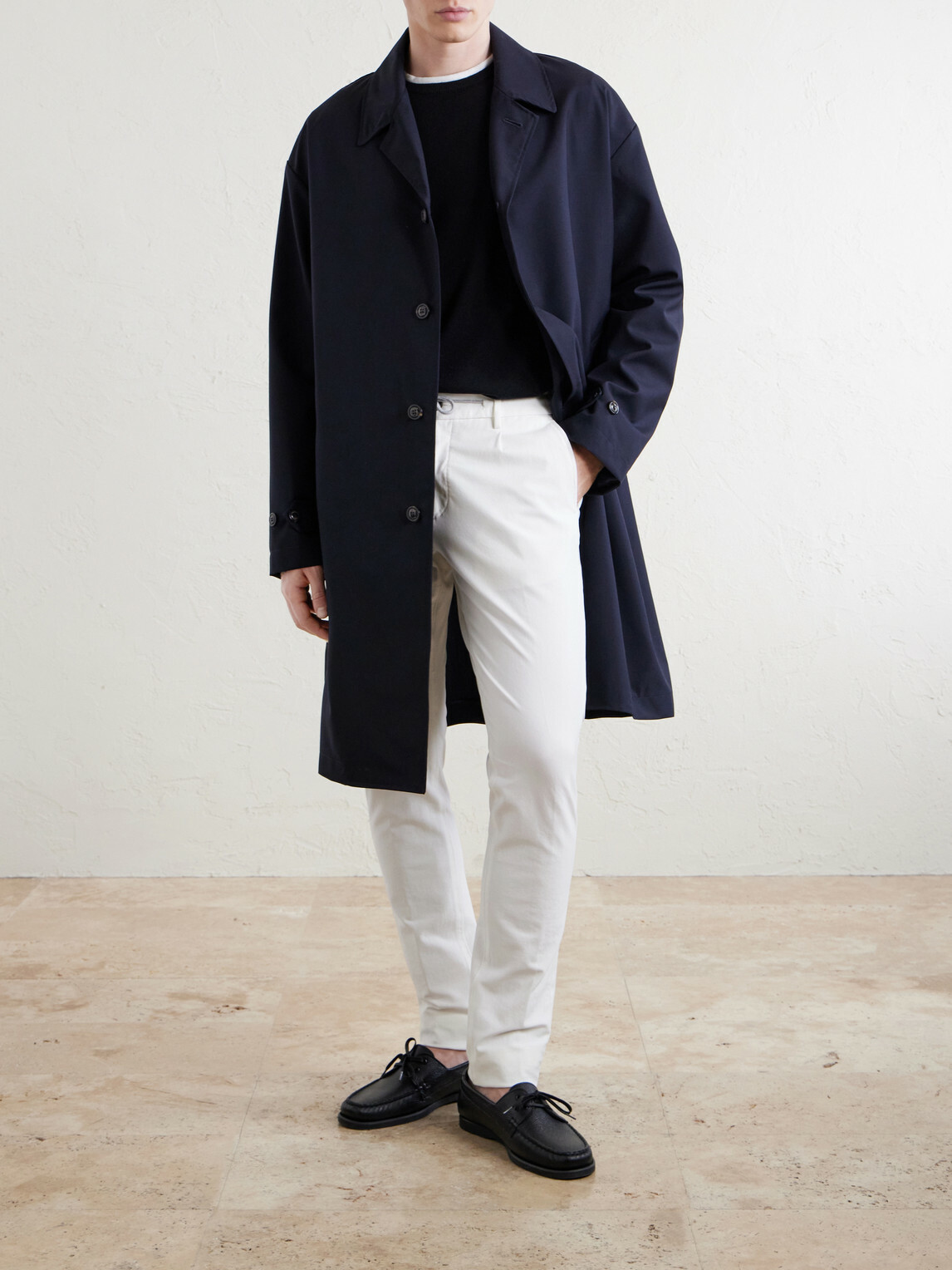 Eleventy - Straight-Leg Cotton-Blend Trousers - White