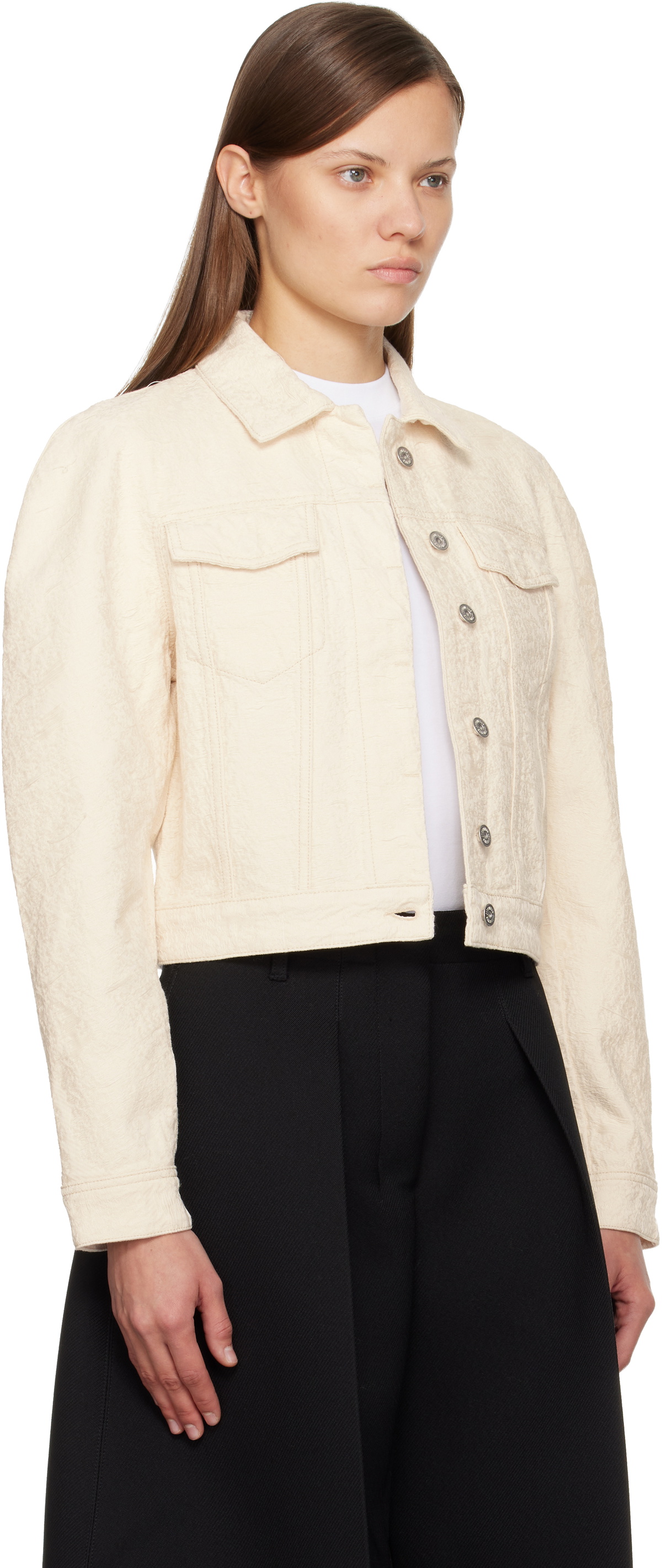 JACQUEMUS Off-White 'The Ovalo de-Nîmes' Denim Jacket