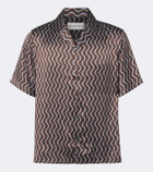 Frescobol Carioca Roberto printed silk bowling shirt