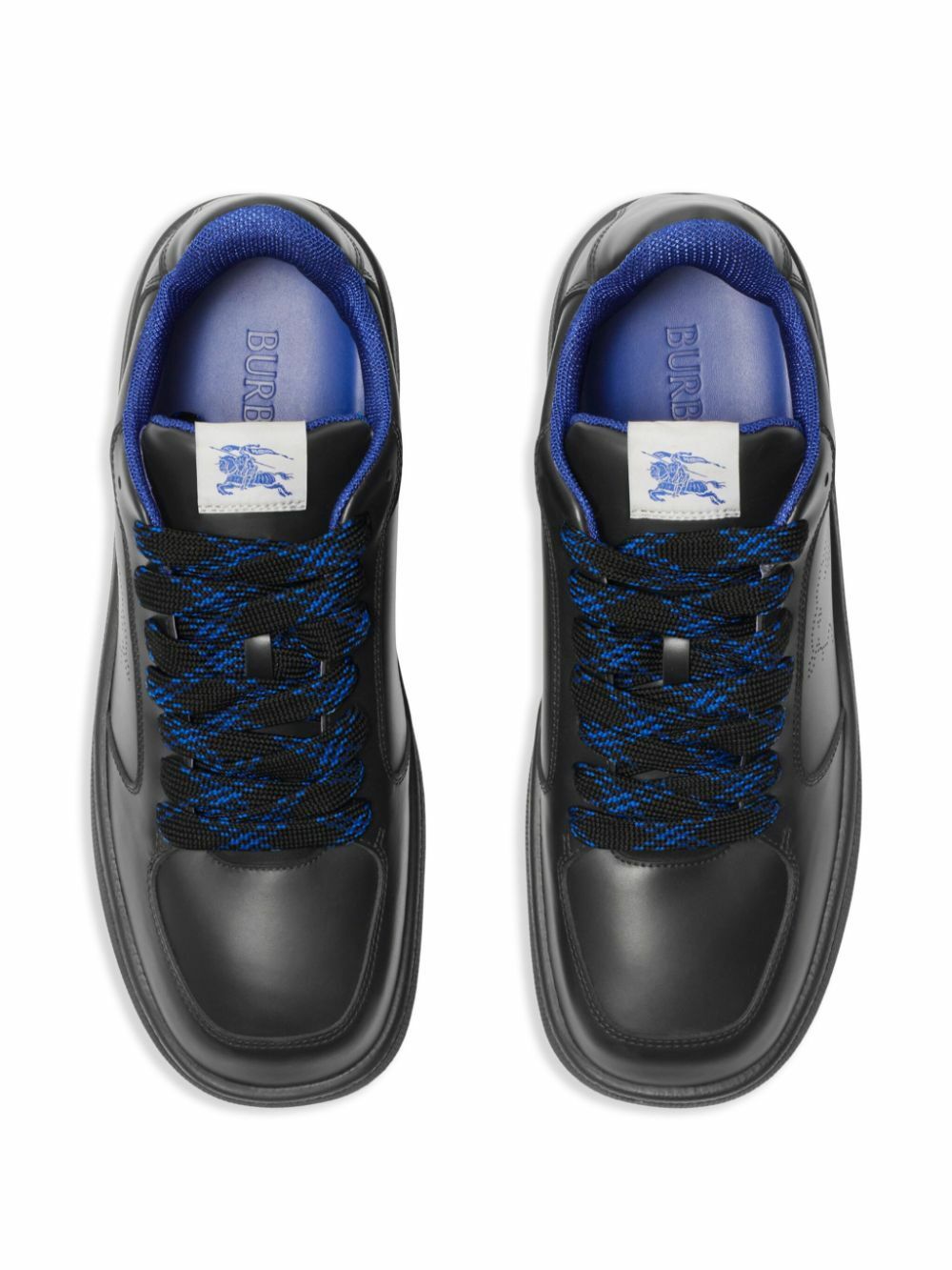 Burberry Black Stock Leather Sneakers Burberry