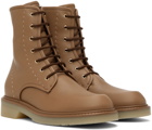 Max Mara Tan Urban Combat Boots