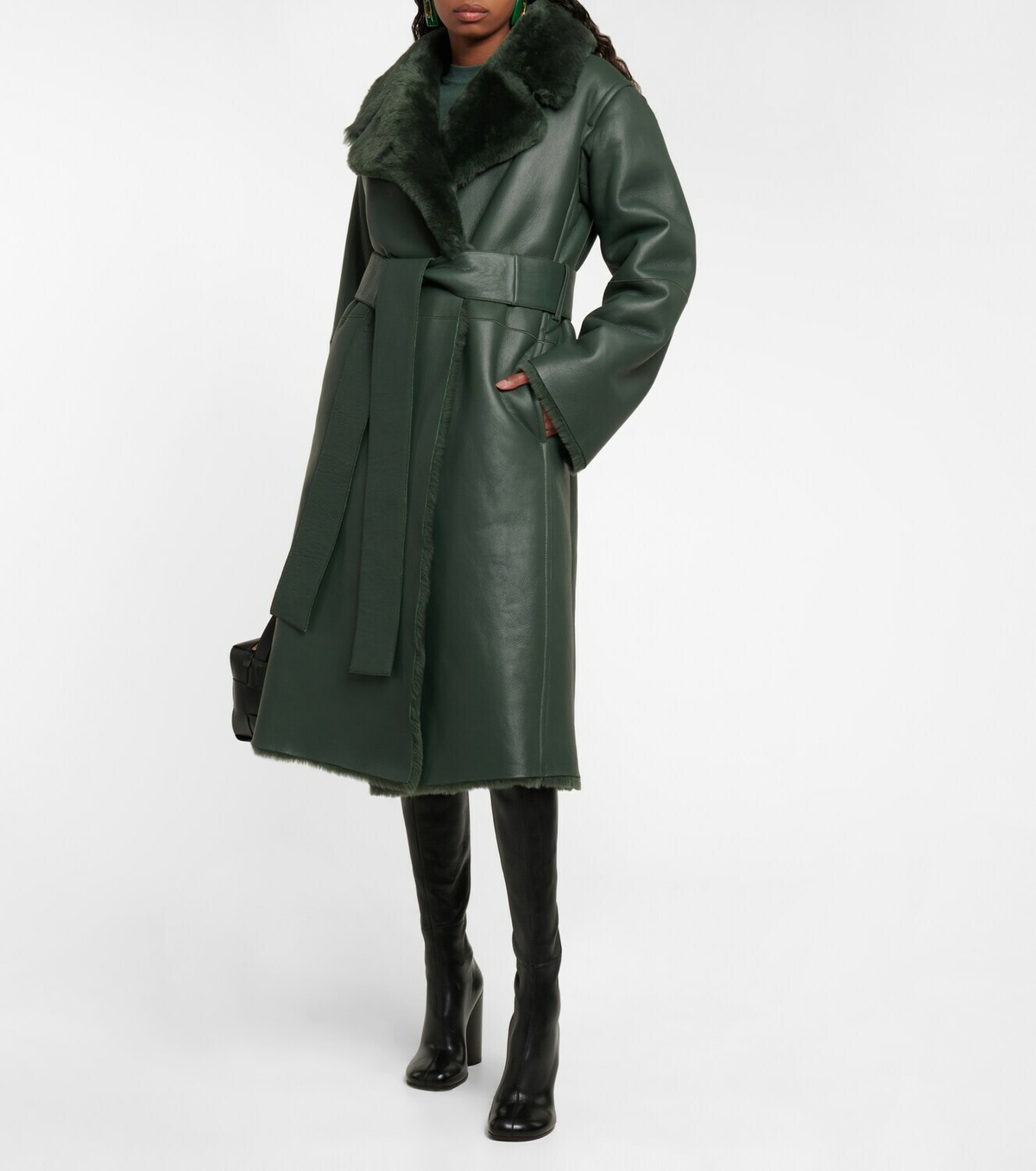 Joseph - Chislett leather and shearling coat Joseph